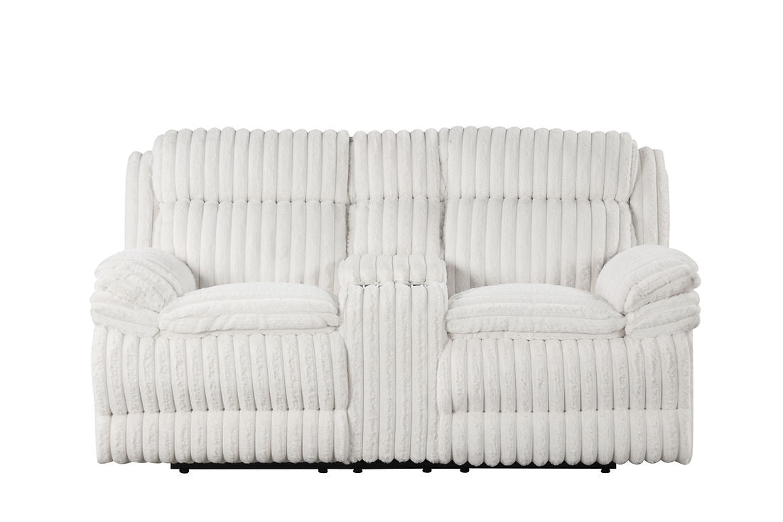 Mellow White 3-Piece Reclining Living Room Set by New Era Innovations at Eve Furniture