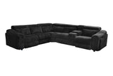 Yash Black 6-Piece Power Reclining Sectional