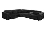 Yash Black 6-Piece Power Reclining Sectional
