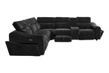 Yash Black 6-Piece Power Reclining Sectional