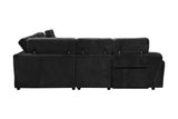 Yash Black 6-Piece Power Reclining Sectional