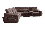 Yash Brown 6-Piece Power Reclining Sectional