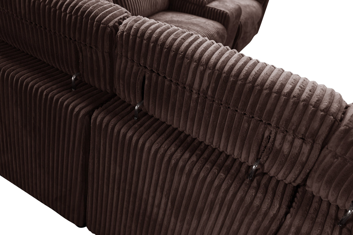 Yash Brown 6-Piece Power Reclining Sectional