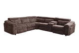 Yash Brown 6-Piece Power Reclining Sectional