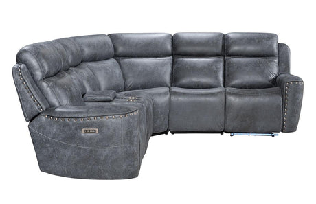 Romi Grey Power Reclining Sectional by New Era Innovations at Eve Furniture