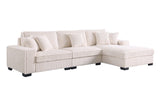 Comfy II Cream 3-Piece Right Arm Facing (RAF) Sectional by New Era Innovations at Eve Furniture