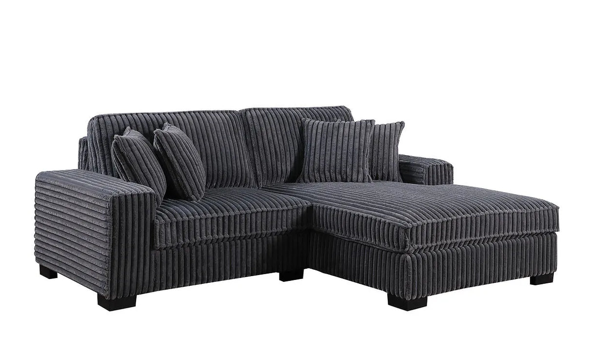 Comfy II Grey 2-Piece Right Arm Facing (RAF) Sectional by New Era Innovations at Eve Furniture