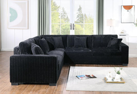 Comfy II Black 2-Piece Right Arm Facing (RAF) Sectional by New Era Innovations at Eve Furniture