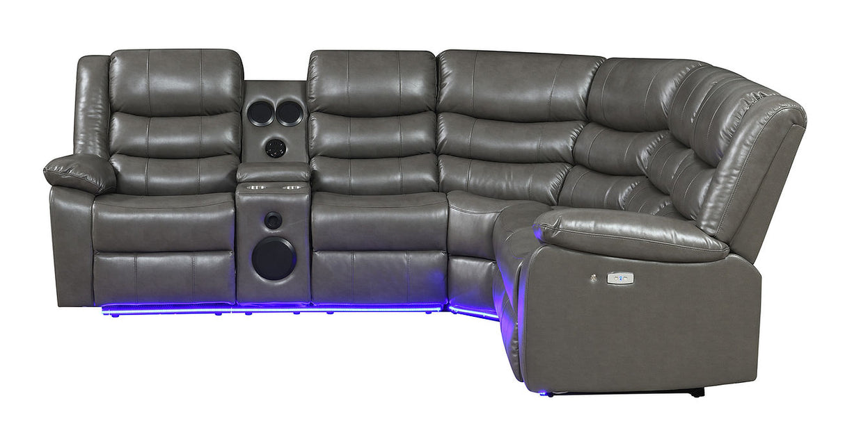 Sonic Grey Power Reclining Sectional by New Era Innovations at Eve Furniture