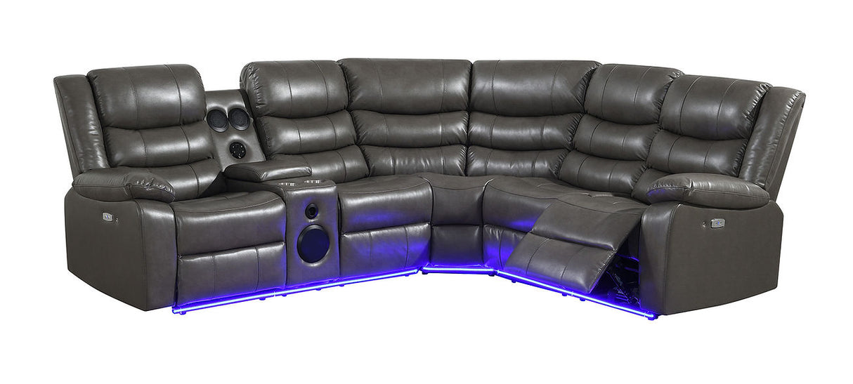 Sonic Grey Power Reclining Sectional by New Era Innovations at Eve Furniture