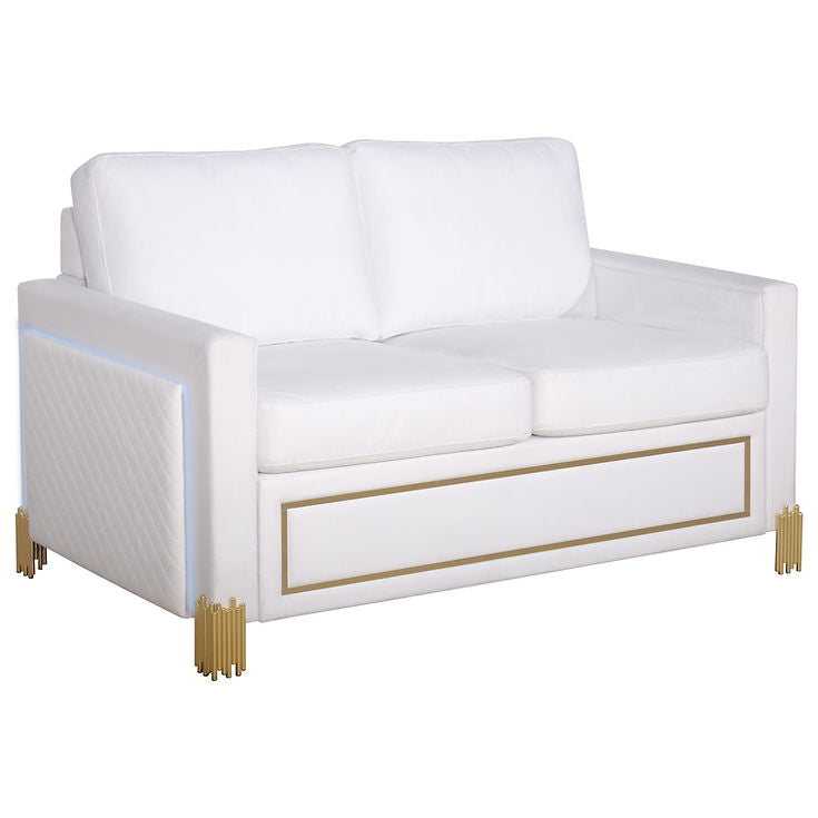 Glamor White Living Room Set by New Era Innovations at Eve Furniture