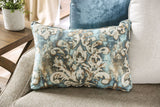 Catarina Beige/Teal Loveseat