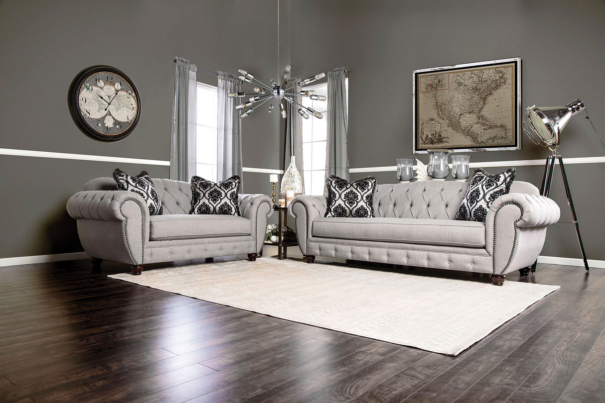 Viviana Gray/Black Loveseat