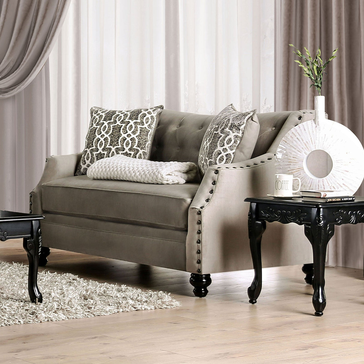 Ezrin Light Brown Loveseat