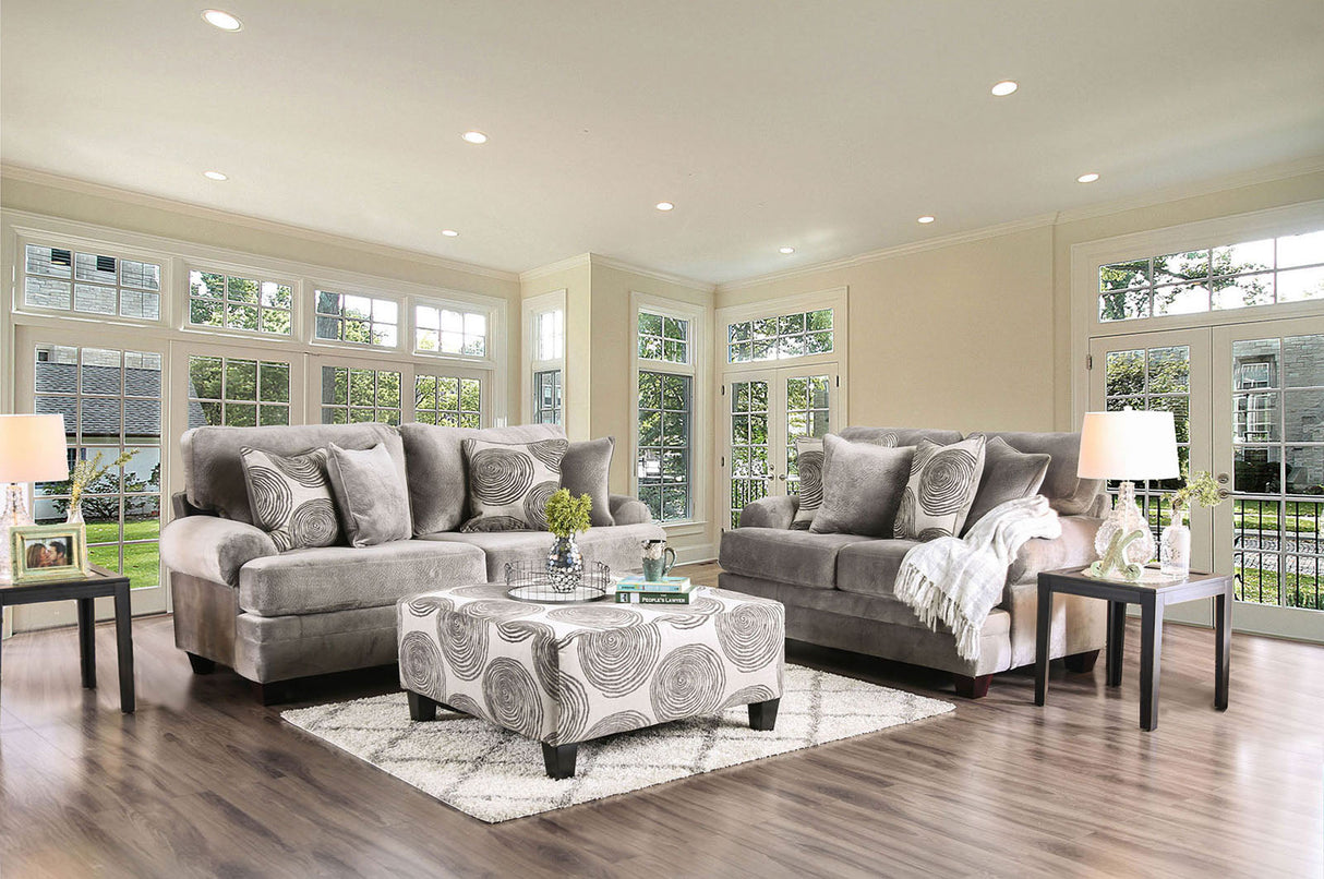 Bonaventura Gray/Pattern Sofa