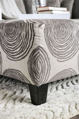 Bonaventura Gray/Pattern Ottoman