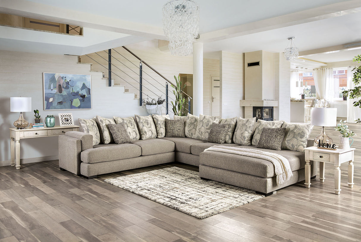 Angelia Light Gray Sectional