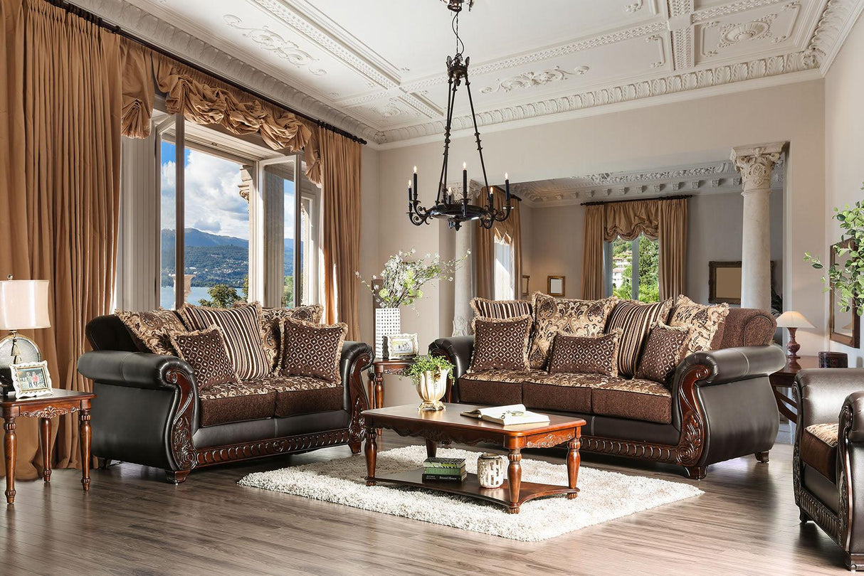 Franklin Dark Brown/Tan Sofa