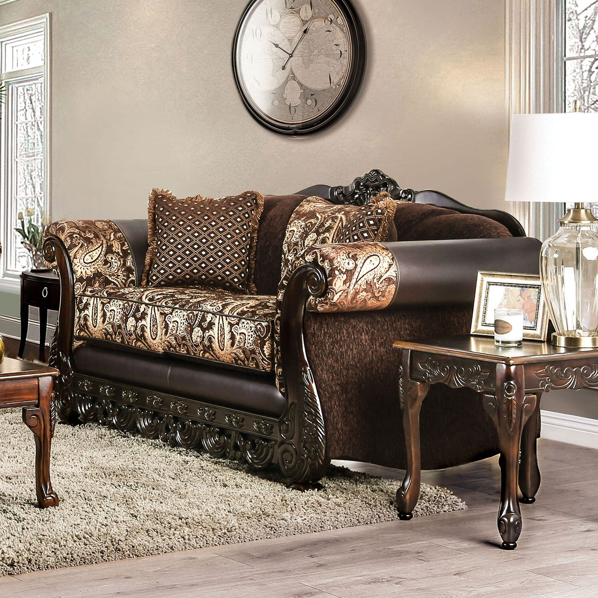 Newdale Brown/Gold Loveseat