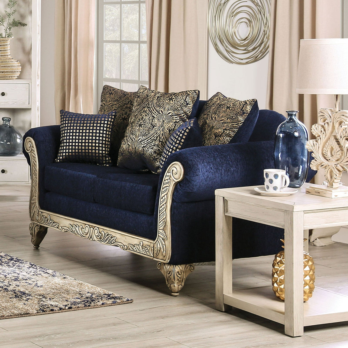 Marinella Royal Blue Loveseat