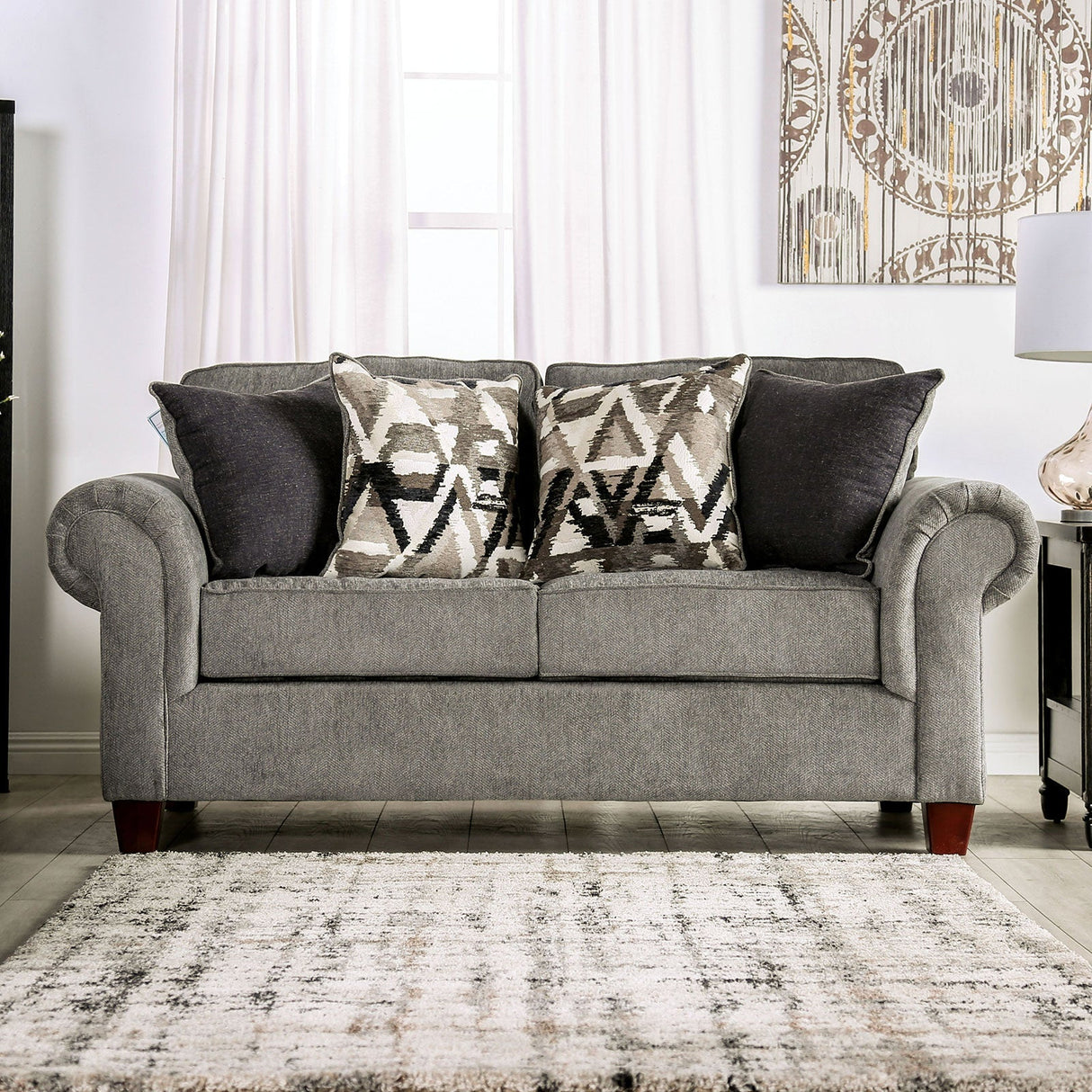 Delgada Graphite Loveseat