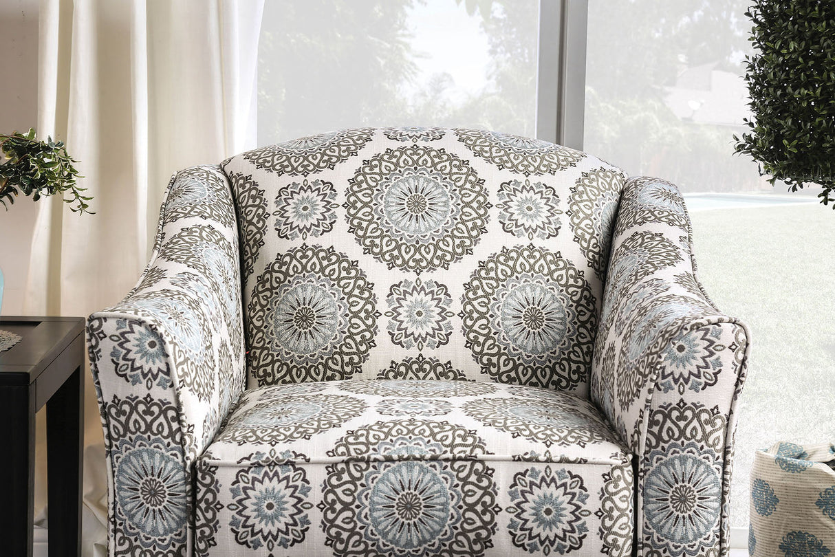 Misty Ivory/Pattern Floral Chair