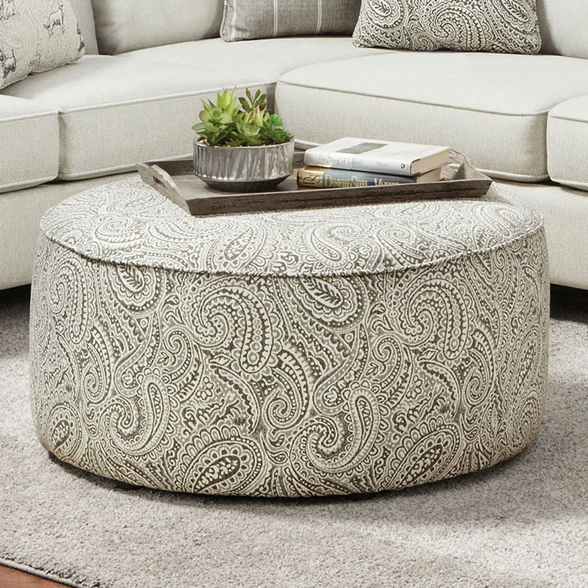 Pocklington Paisley Multi Ottoman