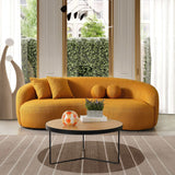 Drake Japandi Style Curvy Boucle Sofa by Ashcroft Imports at Eve Furniture