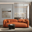 Donna Burnt Orange Japandi Style Boucle Sofa by Ashcroft Imports at Eve Furniture