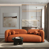Donna Burnt Orange Japandi Style Boucle Sofa by Ashcroft Imports at Eve Furniture