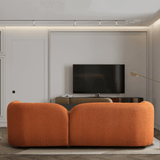 Donna Burnt Orange Japandi Style Boucle Sofa by Ashcroft Imports at Eve Furniture