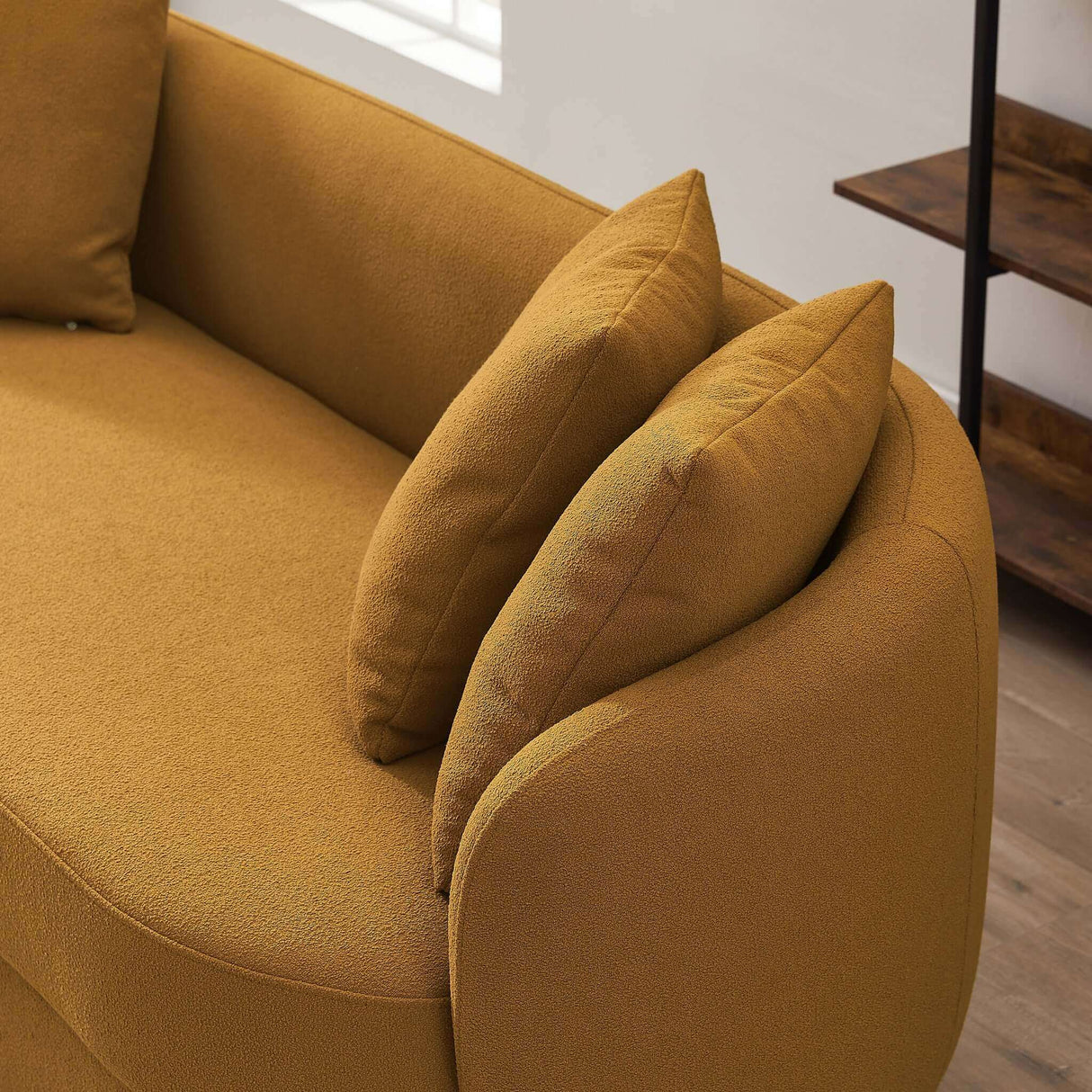 Dylan Modern French Gold Boucle Sofa by Ashcroft Imports at Eve Furniture