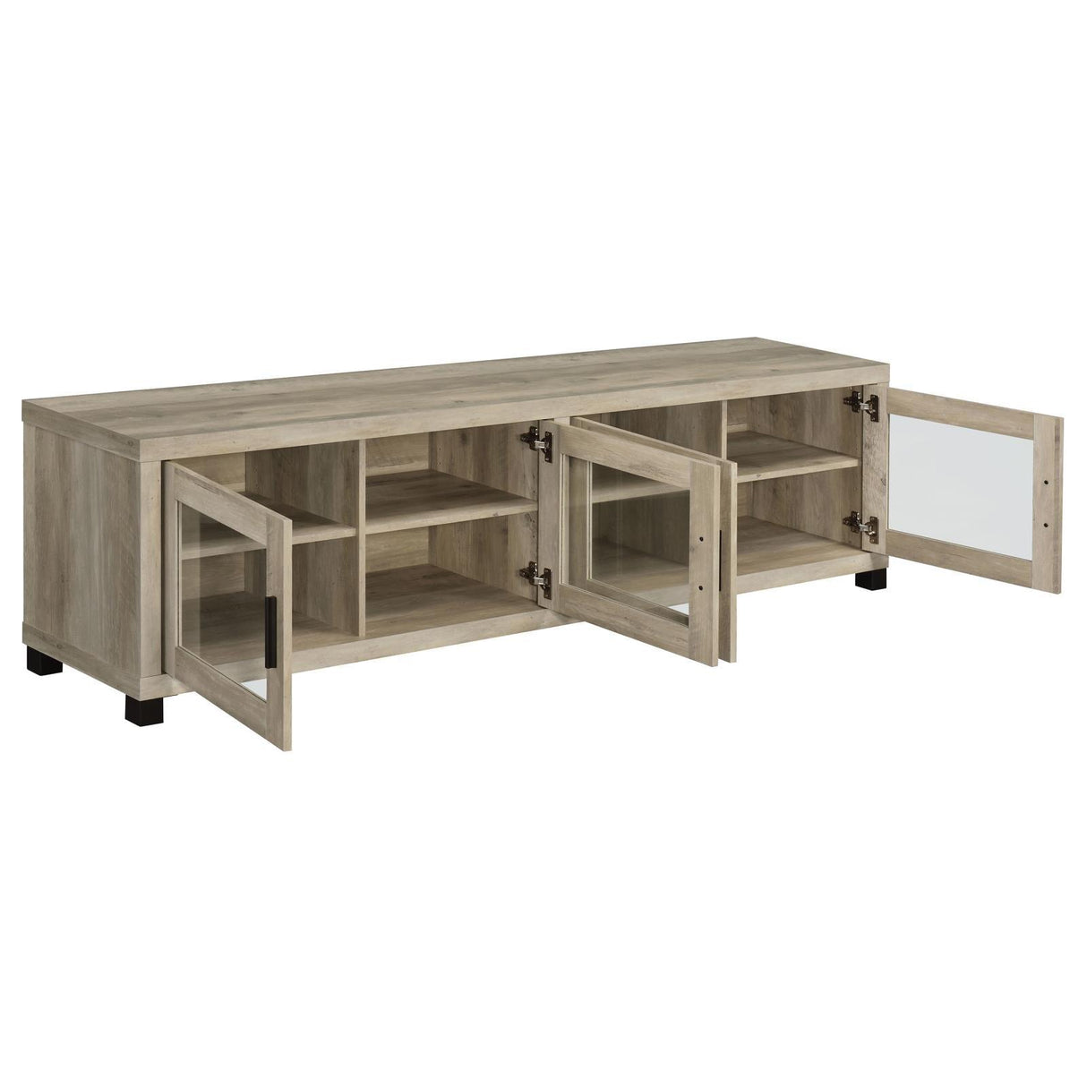 Sachin Rectangular TV Console with Glass Doors by Coaster at Eve Furniture