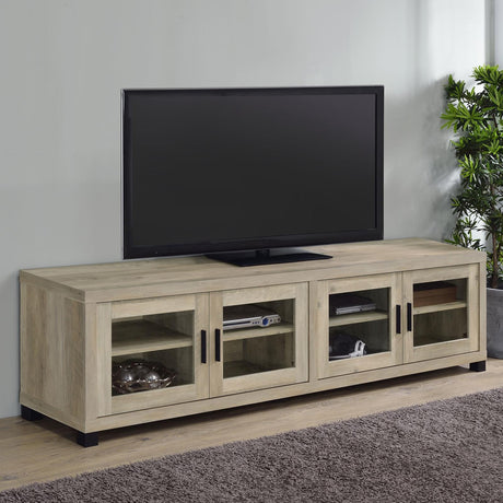 Sachin Rectangular TV Console with Glass Doors by Coaster at Eve Furniture