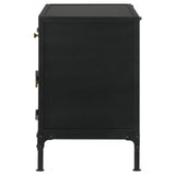 Sadler Black 2-Drawer Accent Cabinet with Glass Doors by Coaster at Eve Furniture