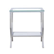 Saide Chrome Square End Table with Mirrored Shelf by Coaster at Eve Furniture