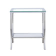 Saide Chrome Square End Table with Mirrored Shelf by Coaster at Eve Furniture