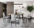 Salerno Beige/Black Faux Marble-Top Dining Table by Homelegance at Eve Furniture