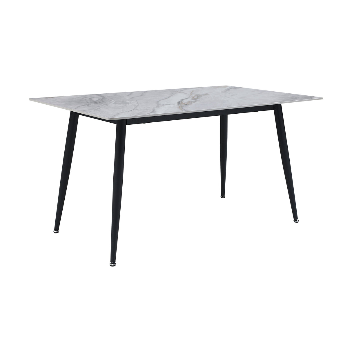 Salerno Beige/Black Faux Marble-Top Dining Table by Homelegance at Eve Furniture