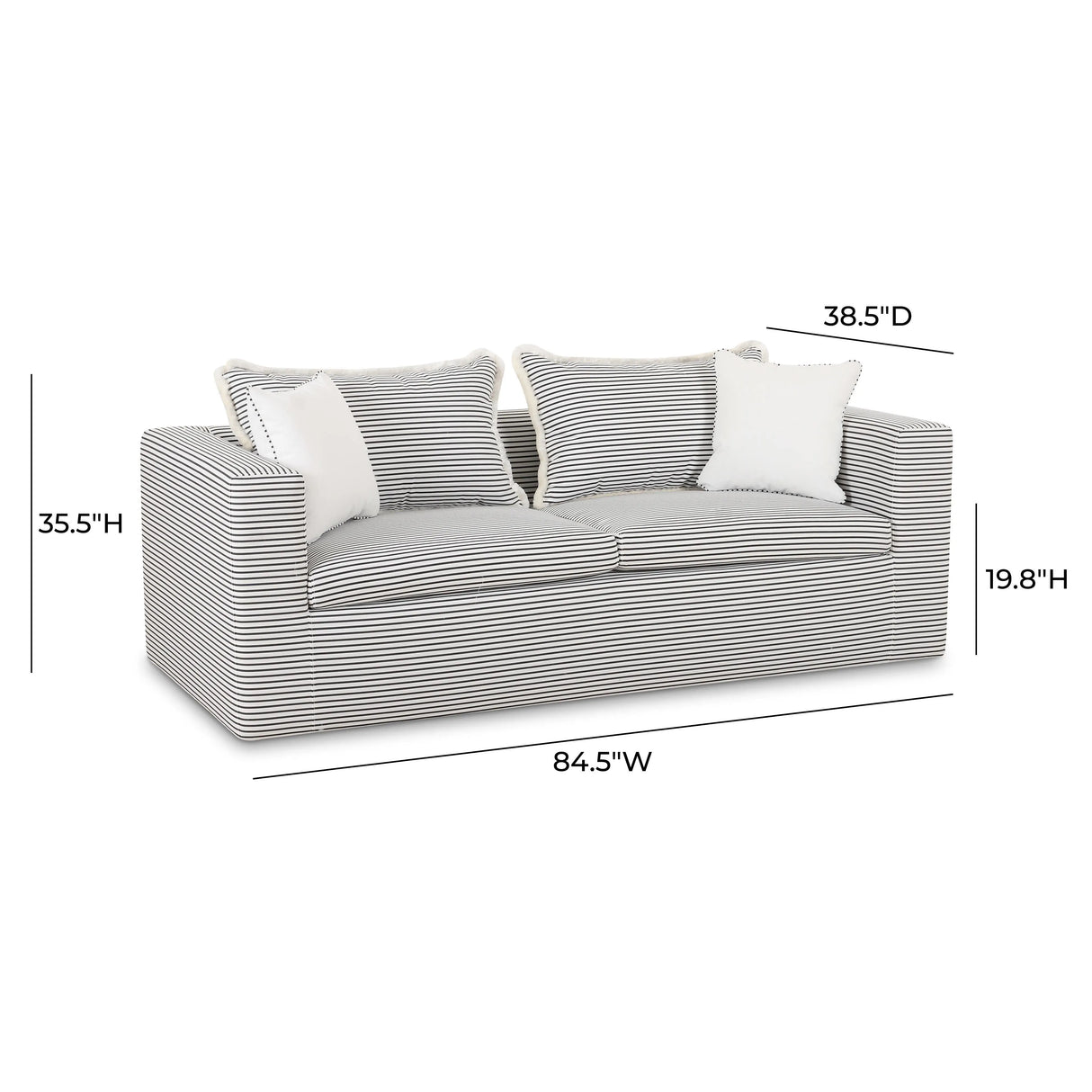 Salty Striped Outdoor Sofa by TOV Furniture at Eve Furniture