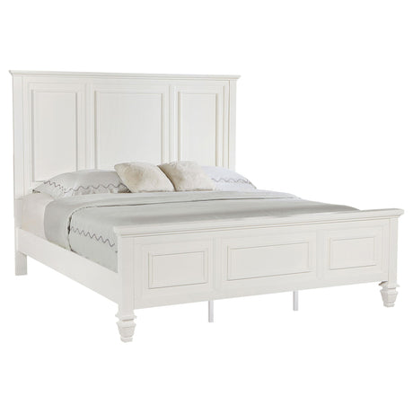 Sandy Beach Cream White Eastern King Panel Bed by Coaster at Eve Furniture