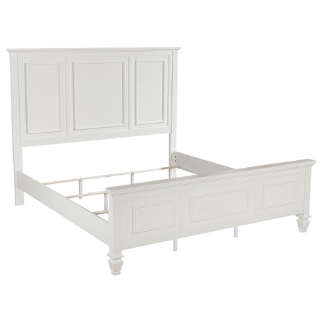 Sandy Beach Cream White Eastern King Panel Bed by Coaster at Eve Furniture
