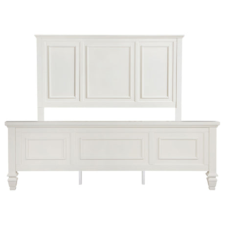 Sandy Beach Cream White Eastern King Panel Bed by Coaster at Eve Furniture