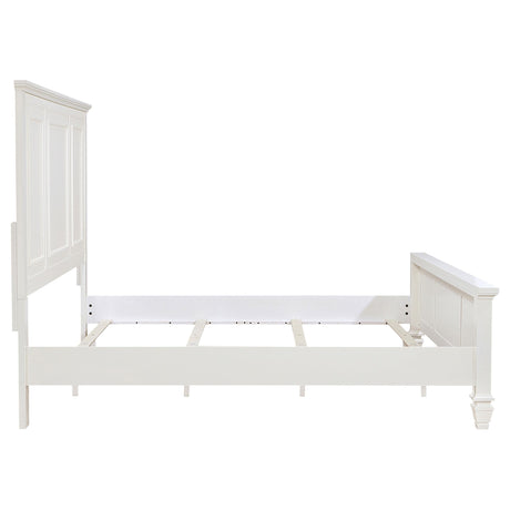 Sandy Beach Cream White Eastern King Panel Bed by Coaster at Eve Furniture