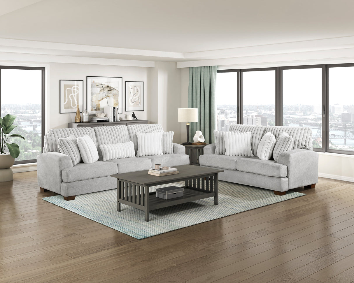 Santiago Light Gray Loveseat by Homelegance at Eve Furniture