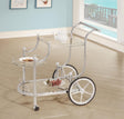 Sarandon Chrome and Clear 3-Tier Serving Cart by Coaster at Eve Furniture
