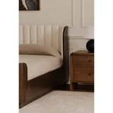Scarlette Cream Queen Bed by Moe's Home at Eve Furniture