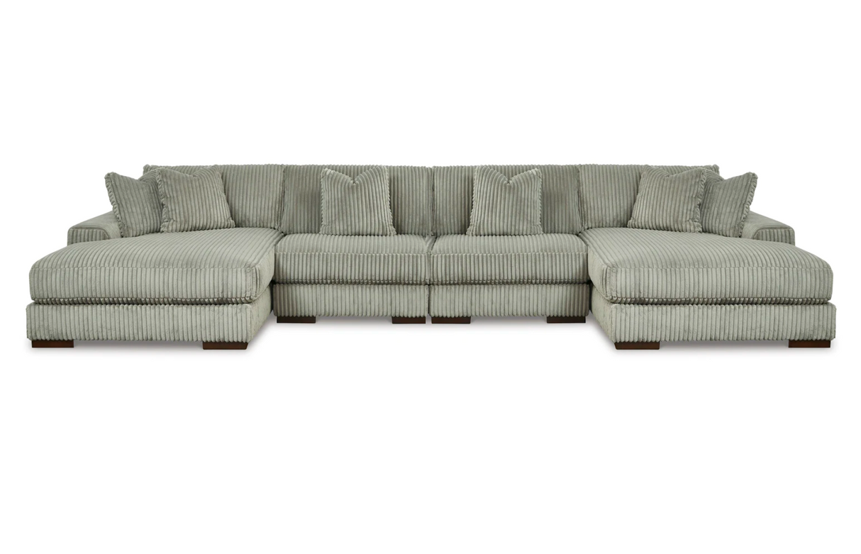 Lindyn Fog 4-Piece Double Chaise Sectional