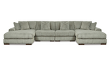 Lindyn Fog 4-Piece Double Chaise Sectional