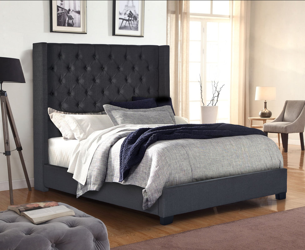 HH404 Charcoal Queen Size Bed